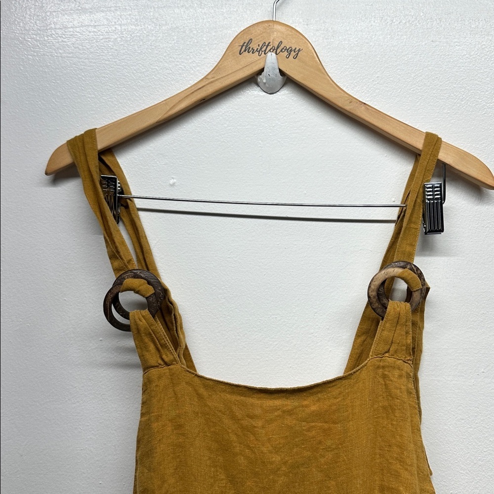 Free People Coladas All Day Linen One Piece Overalls Jumpsuit Sleeveless Small - Picture 3 of 8